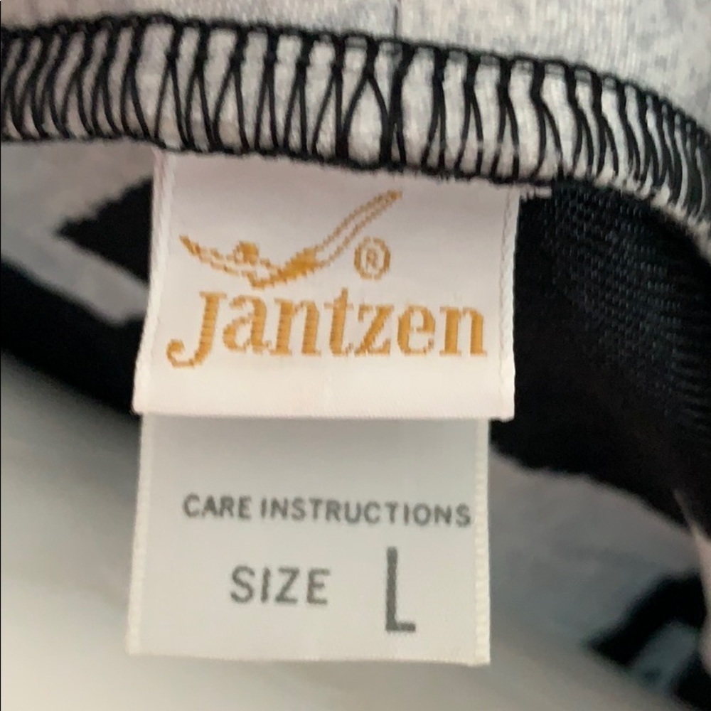 Jantzen black and gray houndstooth robe coverup LG - Picture 3 of 4